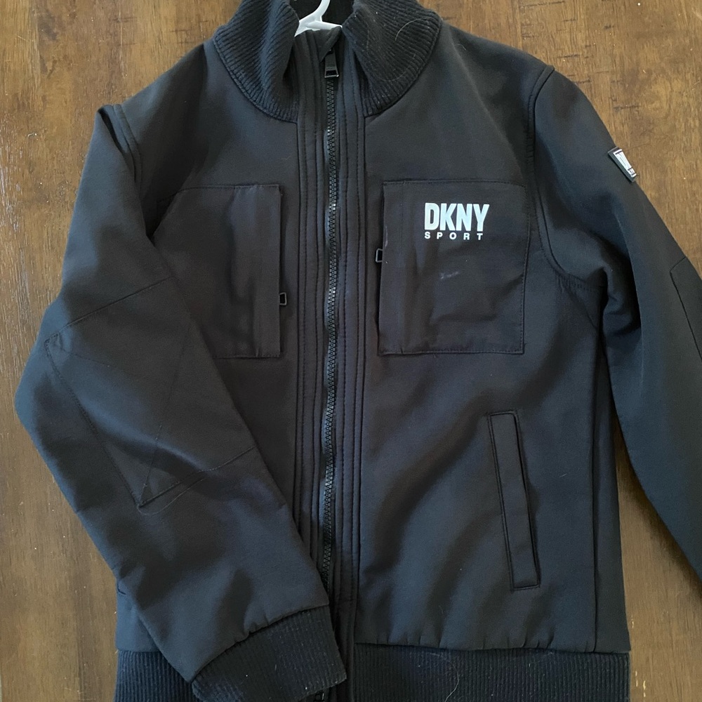 DKNY Sport Black Zip-Up Jacket